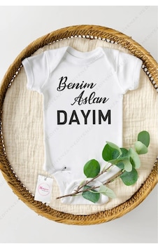 Hediyenza Benim Aslan Dayım Özel Tasarım Bebek Zıbın Pamuklu Çıtçıtlı Body Beyaz Hediyenza Benim Aslan Dayım Özel Tasarım Bebek Zıbın Pamuklu Çıtçıtlı Body Beyaz