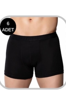 Gümüş Erkek Likralı Boxer 4018 6 Lı Paket Siyah Gümüş Erkek Likralı Boxer 4018 6 Lı Paket Siyah