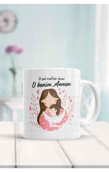 O Benim Annem Baskılı Kupa Bardak Beyaz O Benim Annem Baskılı Kupa Bardak Beyaz