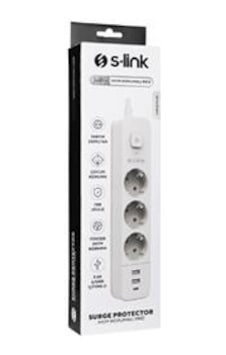 S-link Spg03tc 5v2.4a 1.5m 3x1.00mm 100 Yüzde Bakır 750 Joule 3 Lü Anahtarlı Akım Korumalı Beyaz Priz 0 S-link Spg03tc 5v2.4a 1.5m 3x1.00mm 100 Yüzde Bakır 750 Joule 3 Lü Anahtarlı Akım Korumalı Beyaz Priz 0