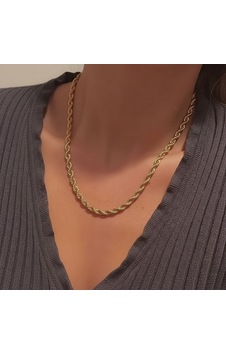 Gees Global 3mm Unisex Burgu Halat Zincir Kolye Gold Kaplama 60 Cm Gbzs Gees Global 3mm Unisex Burgu Halat Zincir Kolye Gold Kaplama 60 Cm Gbzs