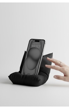 Yastık Figürlü Özel Tasarım Telefon Standı Siyah Yastık Figürlü Özel Tasarım Telefon Standı Siyah