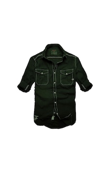 Gulf Bird Slim Fit Likralı Esnek Kumaş Çift Cep Kot Gömlek--haki Siyah-- Renkli Gulf Bird Slim Fit Likralı Esnek Kumaş Çift Cep Kot Gömlek--haki Siyah-- Renkli