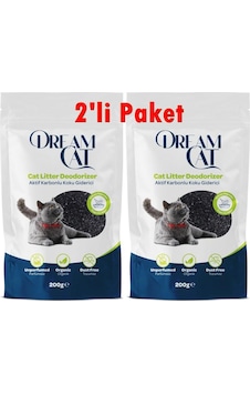 Dream Cat Kedi Kumu Koku Giderici Aktif Karbonlu 2x200 Gr Dream Cat Kedi Kumu Koku Giderici Aktif Karbonlu 2x200 Gr