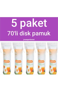 İpek Nilüsi Makyaj Pamuğu Disk Temizleme Pedi 5 x 70'li İpek Nilüsi Makyaj Pamuğu Disk Temizleme Pedi 5 x 70'li