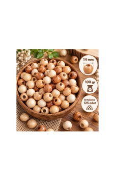 14 Mm Vernikli Ahşap Boncuk 100 Gr Ortalama 125 Adet Doğal Ahşap Delikli Hobi, Takı Ve Makrome Boncuğu - 938371867 14 Mm Vernikli Ahşap Boncuk 100 Gr Ortalama 125 Adet Doğal Ahşap Delikli Hobi, Takı Ve Makrome Boncuğu - 938371867