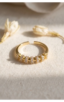 Zirkon Taşlı Gold Renk Vintage Kadın Yüzük Renkli 03208183 Zirkon Taşlı Gold Renk Vintage Kadın Yüzük Renkli 03208183