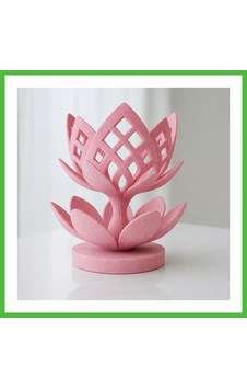 Vaveni 3d Baskı Lotus Çiçeği Mumluk - Dekoratif Tealight Mumluk-pembe Arz Vaveni 3d Baskı Lotus Çiçeği Mumluk - Dekoratif Tealight Mumluk-pembe Arz