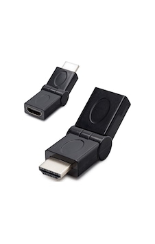 Hdmi Erkek Dişi Mafsallı Adaptör - Siyah Hdx1257 Hdmi Erkek Dişi Mafsallı Adaptör - Siyah Hdx1257