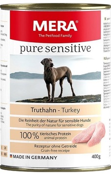 Mera Pure Hindili Tahılsız Yetişkin Köpek Konservesi 400 G Mera Pure Hindili Tahılsız Yetişkin Köpek Konservesi 400 G