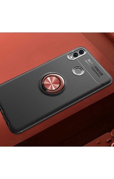 Huawei Honor 8c Kılıf Zore Ravel Silikon Kapak Siyah-Rose Gold Huawei Honor 8c Kılıf Zore Ravel Silikon Kapak Siyah-Rose Gold