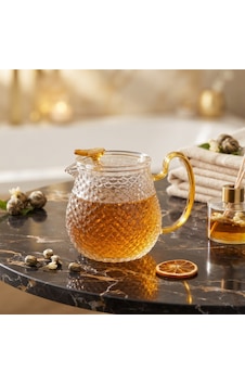 Şık Tasarımlı Cam Demlik - 550 Ml - Borosilikat Cam Renkli