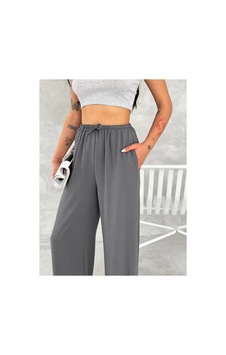 2As Kadın Ayrobin Oversize Kadın Pantolon - Füme