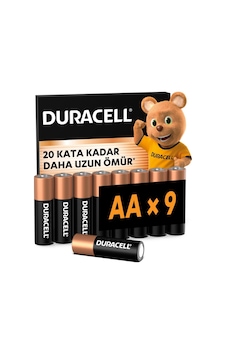 Duracell Basıc Aa Alkalin Kalem Pil 9'lu Paket - 1,5v Duracell Basıc Aa Alkalin Kalem Pil 9'lu Paket - 1,5v