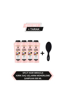 Gliss Split Hair Şampuan 4 x 500 ML + Tarak Gliss Split Hair Şampuan 4 x 500 ML + Tarak