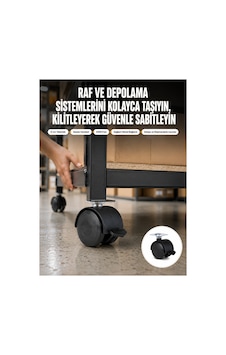 Yeni 6 Cm Kilitli Tekerlek Ayak 4 Adet Sehpa Ve Ekipman Uyumlu Trend Altın