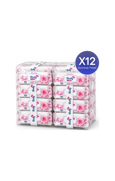 Biolly Pink Rose Islak Mendil 100 Yaprak 12'li Paket 12'li Set