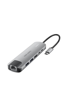 Ven-dens Vd-adp019 6 Sı 1 Arada Usb-c Hub Adaptör, 4k 30 Hz Hdmı, 90 W Pd, Usb 3.0 Ve Rj45, Gri Ven-dens Vd-adp019 6 Sı 1 Arada Usb-c Hub Adaptör, 4k 30 Hz Hdmı, 90 W Pd, Usb 3.0 Ve Rj45, Gri