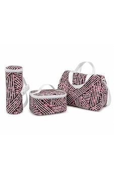 3'lü Siyah-pembe Termal Çanta Set Lila - Pembe