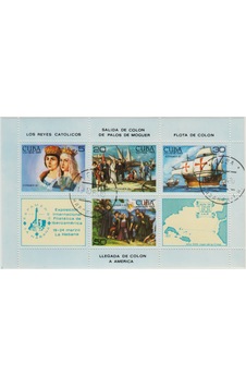 Küba Hatıra Blok Pul 1985 - Cristobal Colon'un Seyahatleri-amerika. Damgalı. Küba Hatıra Blok Pul 1985 - Cristobal Colon'un Seyahatleri-amerika. Damgalı.