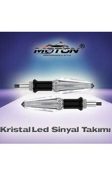 Motosiklet Kristal Led Sinyal Lambası Takımı 2 Adet
