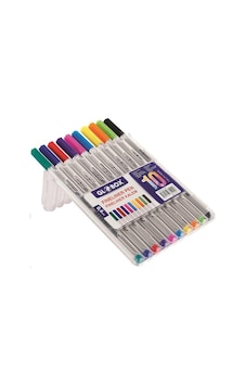 Globox Fineliner Keçe Uçlu Kalem 10 Renk Pvc Kutu GLBX3240