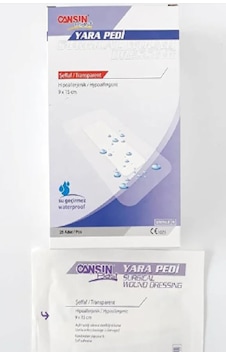 Cansın Plast 9 Cm X 15 Cm Şeffaf Yara Pedi Pu 523 Cansın Plast 9 Cm X 15 Cm Şeffaf Yara Pedi Pu 523