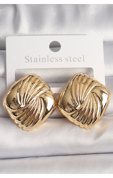 Pirinç Gold Renk İşlemeli Kare Model Kadın Küpe altın 78768346 Pirinç Gold Renk İşlemeli Kare Model Kadın Küpe altın 78768346