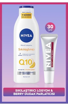 Q10 7 Günde Sıkılaştırıcı Vücut Bakım Losyonu 250ml Ve Berry Renkli Nemlendirici Dudak Kremi Q10 7 Günde Sıkılaştırıcı Vücut Bakım Losyonu 250ml Ve Berry Renkli Nemlendirici Dudak Kremi