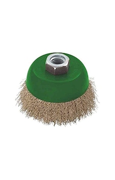 T 27710/125 Saçaklı Çanakfırça, Yeşil/gri/prinç, 125 Mm