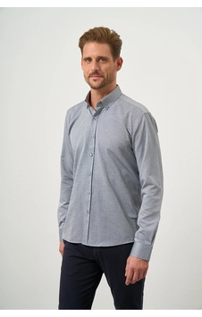 Morven Erkek Gri Oxford Slim Fit Düğmeli Yaka Gömlek 99ms004001100 Gri Morven Erkek Gri Oxford Slim Fit Düğmeli Yaka Gömlek 99ms004001100 Gri