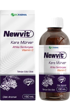 Rc Farma Newvit Kara Mürver Afrika Sardunyası Vitamin C 150 ML Rc Farma Newvit Kara Mürver Afrika Sardunyası Vitamin C 150 ML