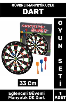 Özel Tasarım Genç Yetişkin Çocuk Oyun Eğlenceli Güvenli Manyetik Uçlu Dart 33 Cm