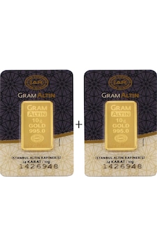 20 Gr (10gr+10gr) Külçe Altın IAR 24 Ayar