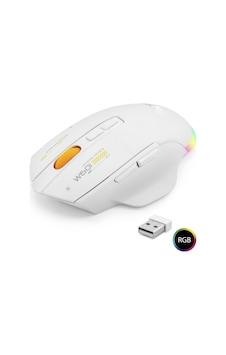 Dual Mode Kablosuz Mouse 12800 Dpi 7 Tuş Makro 1000hz Rgb - Beyaz W601w Dual Mode Kablosuz Mouse 12800 Dpi 7 Tuş Makro 1000hz Rgb - Beyaz W601w
