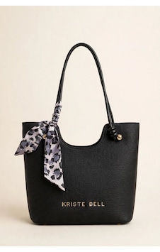 Kriste Bell Krıste Bell Kadın Siyah Fular Detaylı Büyük Boy Günlük Omuz Çantası Modern Şık Tasarım 27029 Kriste Bell Krıste Bell Kadın Siyah Fular Detaylı Büyük Boy Günlük Omuz Çantası Modern Şık Tasarım 27029
