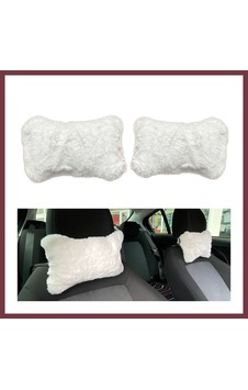 Storeşahin Yumuşak Peluşlu Ortopedik Araba Seyahat Boyun Yastığı 2'li Beyaz Shn0720 Storeşahin Yumuşak Peluşlu Ortopedik Araba Seyahat Boyun Yastığı 2'li Beyaz Shn0720