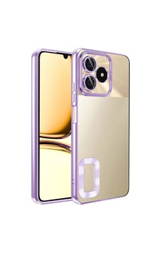 Realme C53 Kılıf Kamera Korumalı Logo Gösteren Zore Omega Kapak Lila