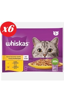 Whiskas Tavuklu Ve Hindili Yet. Kedi Maması 4x85gr Set 6'lı