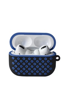 Airpods Pro 2 2.nesil Spor Delikli Kılıf - Siyah-mavi