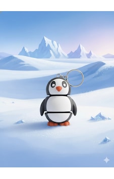 Sevimli Eklemli Penguen Anahtarlık Hareketli Tasarım Beyaz - Siyah Sevimli Eklemli Penguen Anahtarlık Hareketli Tasarım Beyaz - Siyah