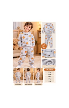 Üç Gül Ticaret Erkek Çocuk 3-7 Yaş Basketbol Desenli İç Şardonlu Pijama Takımı Gri Gri Üç Gül Ticaret Erkek Çocuk 3-7 Yaş Basketbol Desenli İç Şardonlu Pijama Takımı Gri Gri