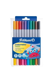 Pelikan Keçeli Kalem Colorella Çift Uçlu 10 Lu 20 Renk Keçeli Kalem Pelikan Keçeli Kalem Colorella Çift Uçlu 10 Lu 20 Renk Keçeli Kalem