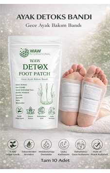 Waw Detox Foot Patch 10 Adet Ayak Altı Gece Bakım Bandı - 842627295