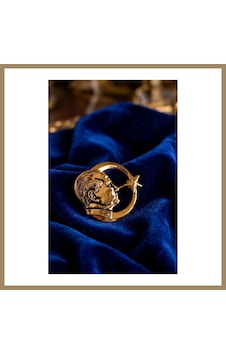 Kahveci.store Atatürk Portre Ve Ay Yıldız Model Gold Renk Pirinç Broş 22