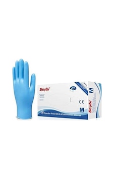 Beybi Nitril Pudrasız Eldiven Mavi Medium 100 Lü Beybi Nitril Pudrasız Eldiven Mavi Medium 100 Lü