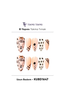 10'lu Kubd1647 Uzun Badem Tekrar Kullanılabilir El Yapımı Protez Takma Tırnak Xs 10'lu Kubd1647 Uzun Badem Tekrar Kullanılabilir El Yapımı Protez Takma Tırnak Xs