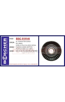 Alternatör Gergi Rulmani Doblo - Palio - Albea - Siena - Fıorıno - Nemo - Bipper - Punto - Ford Ka 1.3mtj Alternatör Gergi Rulmani Doblo - Palio - Albea - Siena - Fıorıno - Nemo - Bipper - Punto - Ford Ka 1.3mtj