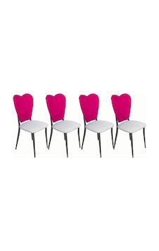 Aşk-ı Derun Sandalye 4adet - Pembe Beyaz Çok Renkli Aşk-ı Derun Sandalye 4adet - Pembe Beyaz Çok Renkli