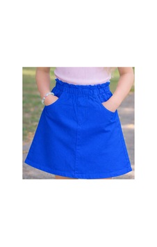Çlm Store Kız Çocuk Bel Lastikli Likralı Keten Etek Saks Mavisi Saks Mavisi Çlm Store Kız Çocuk Bel Lastikli Likralı Keten Etek Saks Mavisi Saks Mavisi